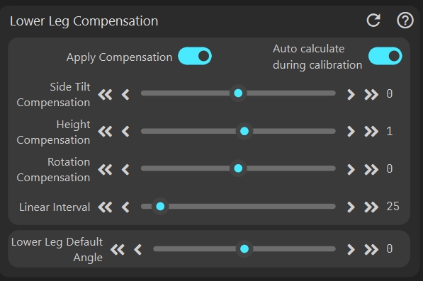 Lower Leg Compensation Panel