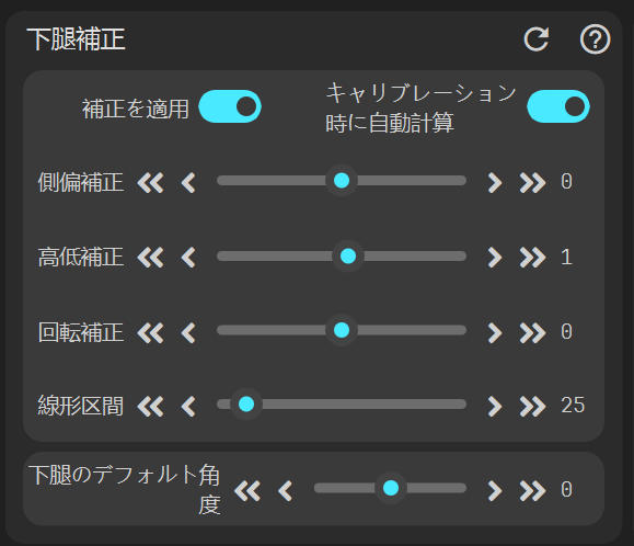 下腿補償パネル